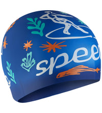 Speedo Unisex Kids Slogan Print Swim Cap for Boys and Girls