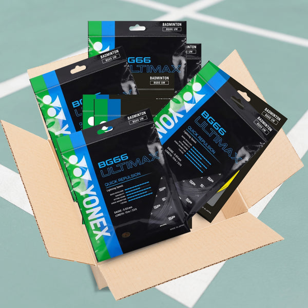 Yonex BG 66 Ultimax Badminton Strings, 0.65mm – Assorted Colors (Pack of 50) | Ultra-Responsive, High-Performance String for Precision & Speed