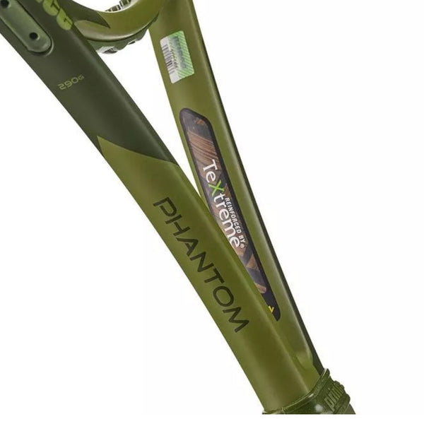 PRINCE Phantom 100X Unstrung Tennis Racquet – 290 Grams, 100 sq. in. Head, L3 Grip (4-3/8) | Control-Focused Player's Racquet with Textreme X, ATS & Thin Beam Design | Model 7T55Y4913