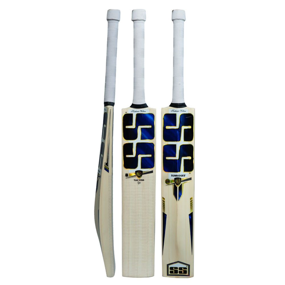 SS Tilak Verma NP Kashmir Willow Cricket Bat – Grade 1 Kashmir, Concave TON‑Style Edges, Full‑Cane Handle & Match‑Ready Cover (SH) - Best Price online Prokicksports.com