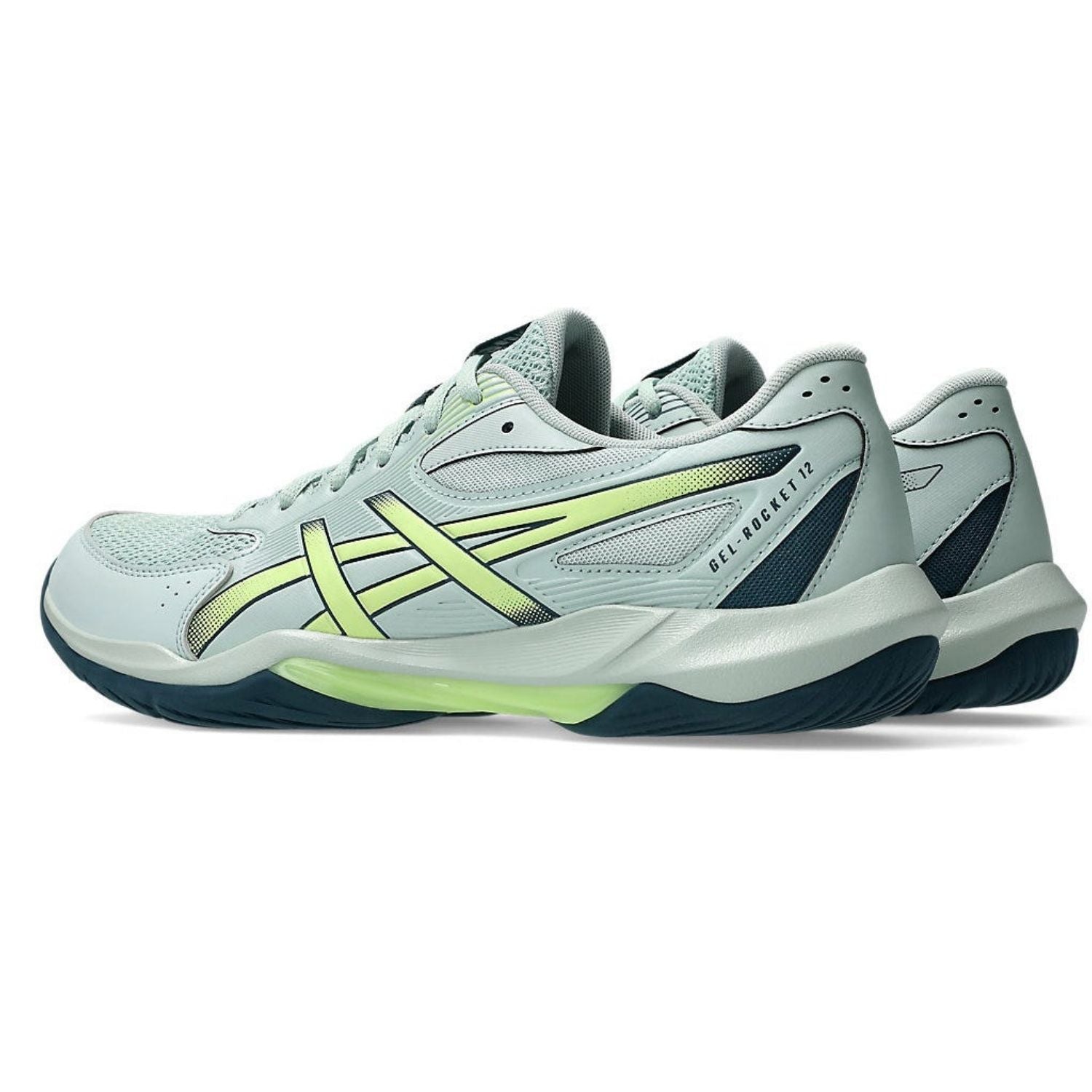 ASICS Gel Rocket 12 Badminton Shoes | Non-Marking Indoor Court Shoes with GEL Cushioning, TRUSSTIC Stability, Breathable Mesh, Quick-Dry Lightweight Performance - Best Price online Prokicksports.com