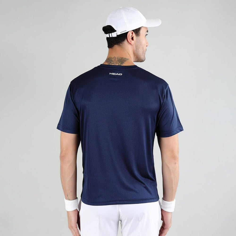 HEAD HCD Model Men's Round Neck T-Shirt – 100% Polyester | Moisture-Wicking, Lightweight Crew Neck, Athletic Fit - Best Price online Prokicksports.com