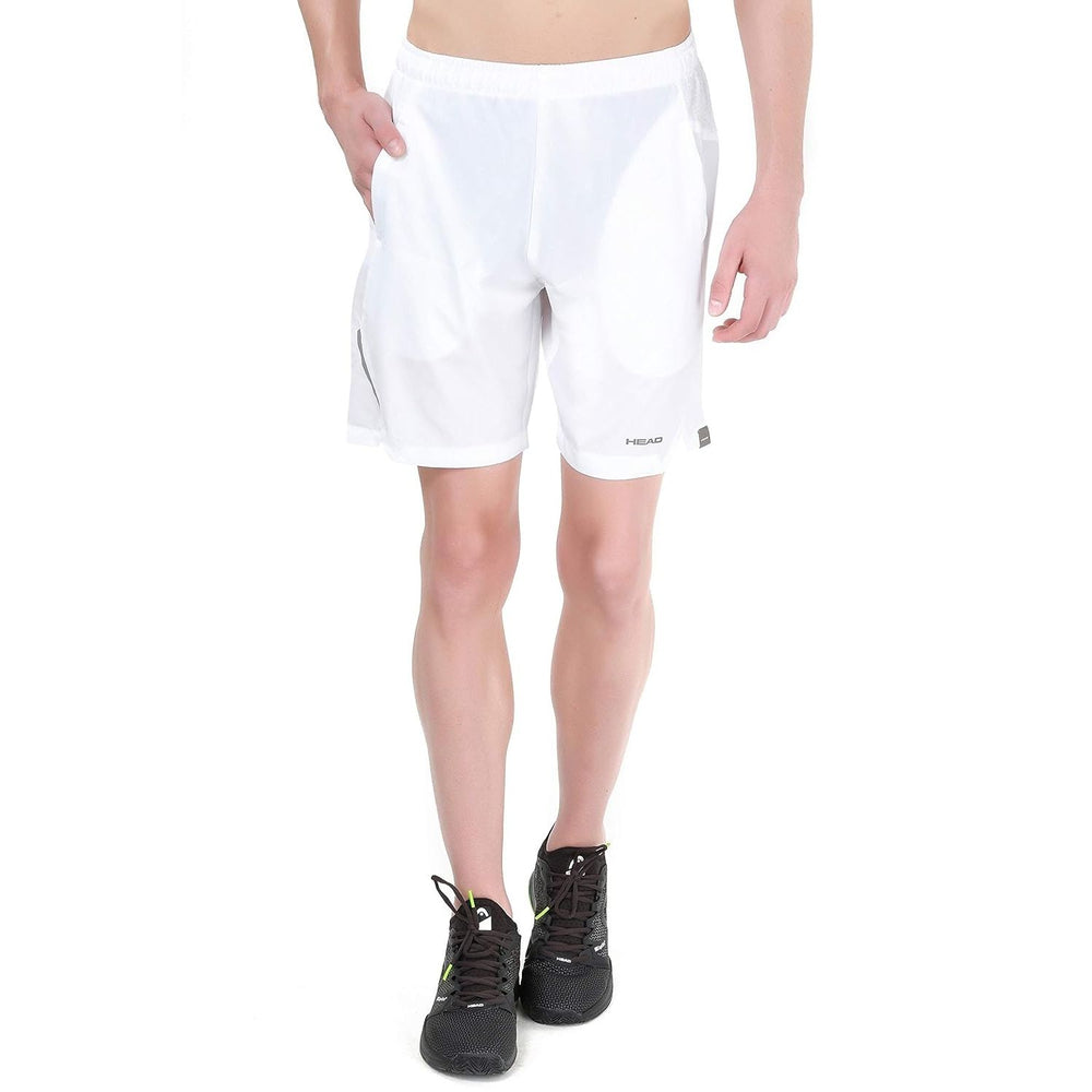 HEAD HPS Model Men’s Tennis Shorts – 100% Polyester, White | Breathable Quick-Dry Athletic Fit | Lightweight Comfort for Tennis & Sports | Buy HEAD HPS 1085 Shorts India Online