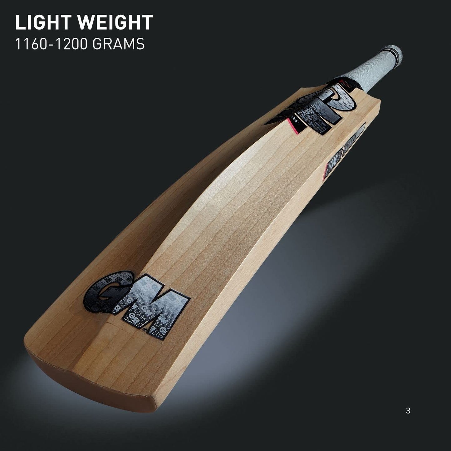 GM Icon 606 English Willow Cricket Bat – SH Mens | Grade 3 Willow, Full Profile, L555 Blade, Power Arc Bow | Large Sweet Spot, Treble Spring Cane Handle - Best Price online Prokicksports.com