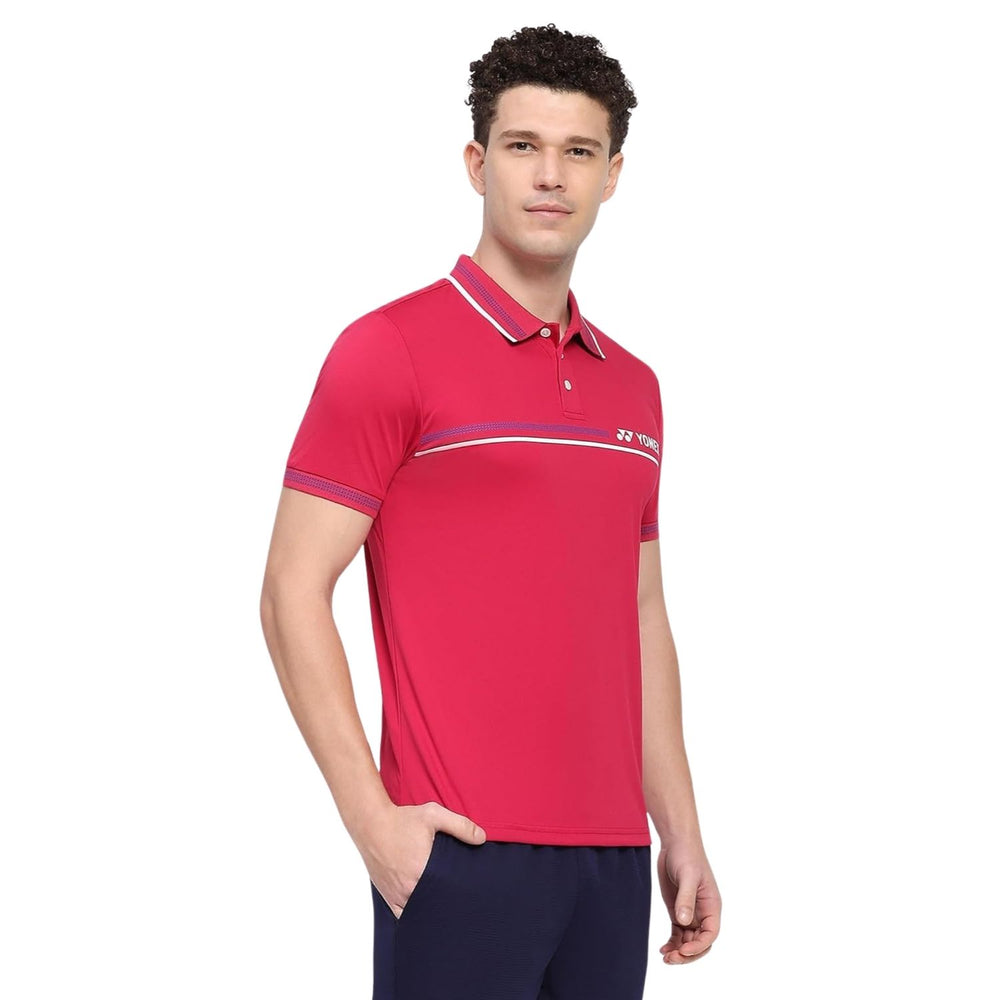 Yonex 2736 Easy4 Men's Polo T-Shirt White | TruDry Quick Dry, Breathable Fleecy Polyester | Athletic Polo Collar Tee for Badminton, Tennis, Gym & Multi-Sport - Best Price online Prokicksports.com