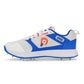 Dnine Hunter 2 Cricket Batting Shoe with Metal Spikes – White/Orange/Blue | Pro Performance PU Upper, Shock Absorbing EVA Midsole, High Traction TPU Spike Outsole | Lightweight, Durable, and Water Resistant - Best Price online Prokicksports.com