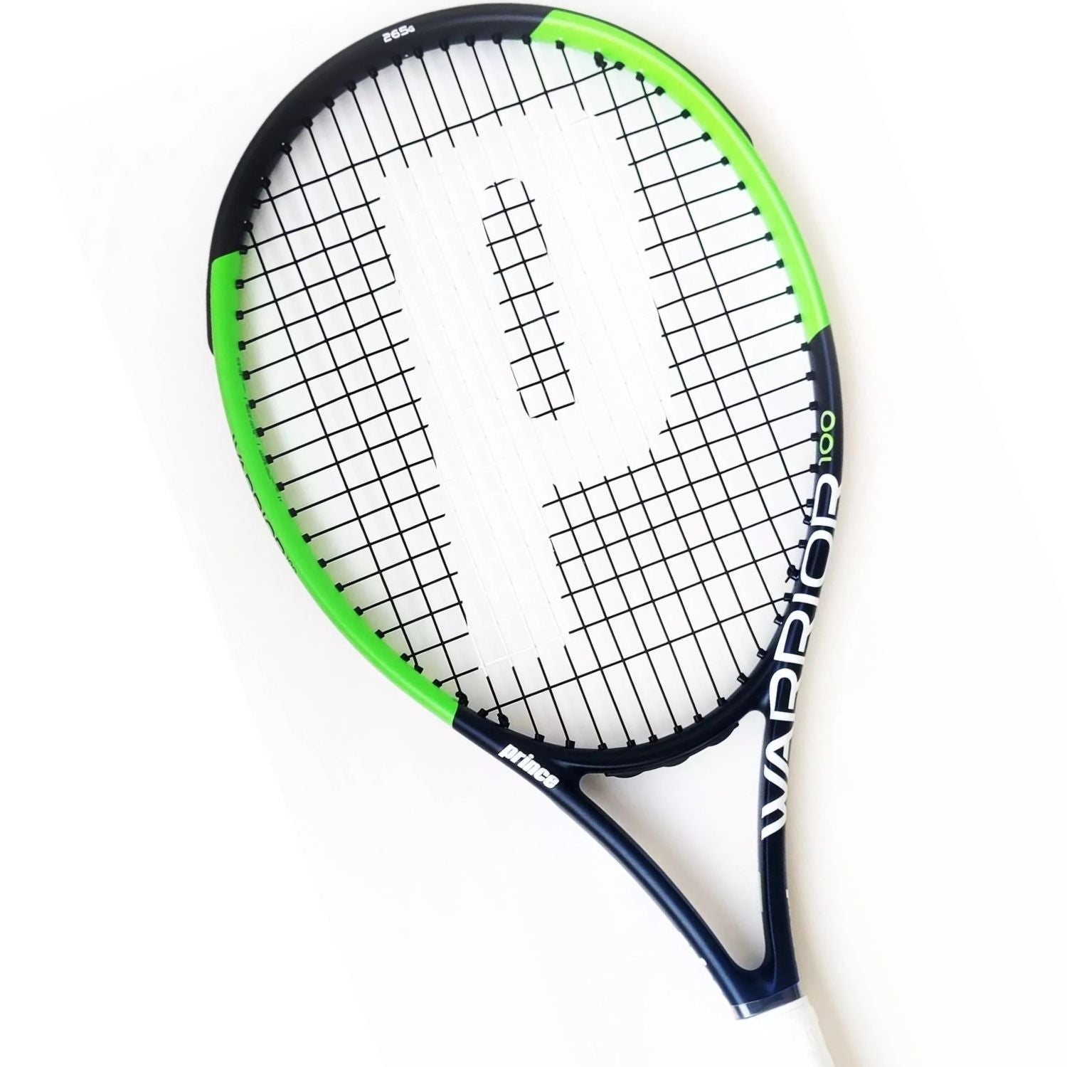 PRINCE Warrior 100 Strung Tennis Racquet – 265 Grams, L2 Grip (4-1/4), 100 sq. in. Head Size | Lightweight Control-Oriented Racket for Intermediate to Advanced Players | Black/Green - Best Price online Prokicksports.com
