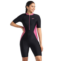 Speedo Women’s Endurance 10 Panel Kneesuit – Zip Front | Chlorine‑Resistant, UPF 40+, Zip Closure & Streamlined Fit for Swim Training - Best Price online Prokicksports.com