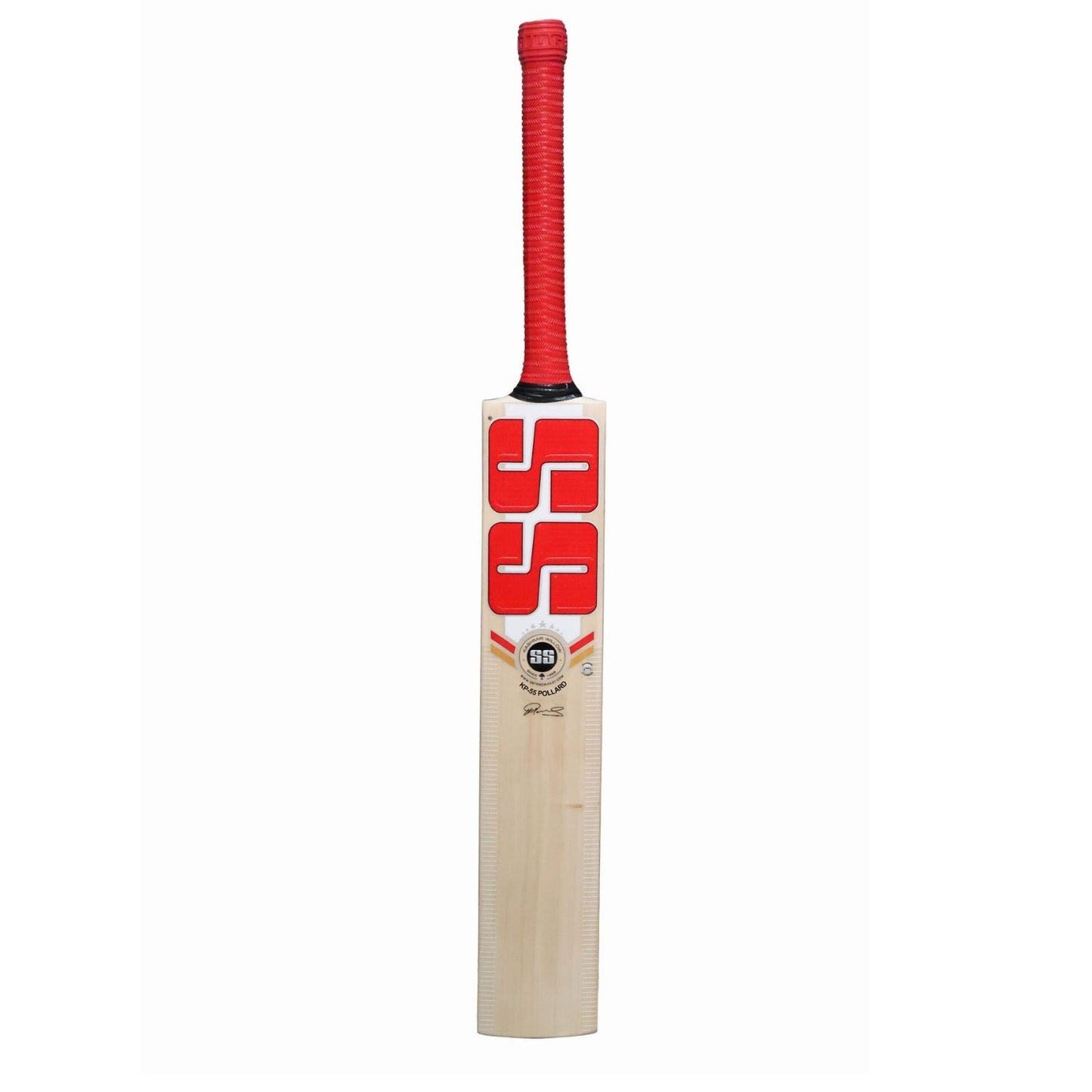 SS KP‑55 “Pollard” Kashmir Willow Cricket Bat – Grade 1, Concave Edges, Full-Profile Blade & Includes Bat Cover (Short Handle) - Best Price online Prokicksports.com