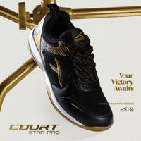 Hundred Court Star Pro Non-Marking Shoes | Multi-Sport Indoor Court Shoes | Lightweight Gum Rubber Sole | For Badminton, Squash, Table Tennis & Volleyball (Men/Women) - Best Price online Prokicksports.com