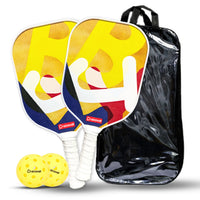 Airavat Blast Wooden Pickleball Paddle Set (Combo of 2 Pc Pickleball Paddles, 2 Pc Balls & 1 Premium Pickle Bag) - Best Price online Prokicksports.com