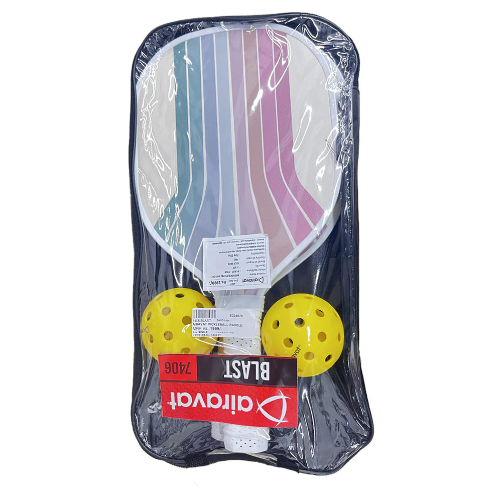 Airavat Blast Wooden Pickleball Paddle Set (Combo of 2 Pc Pickleball Paddles, 2 Pc Balls & 1 Premium Pickle Bag) - Best Price online Prokicksports.com