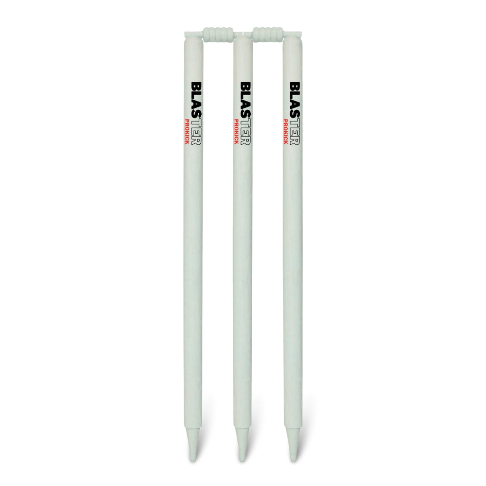 Prokick Blaster Wooden Cricket Stump Set (Pack of 3 Stumps/2 Bails) - Best Price online Prokicksports.com