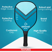 Airavat Blast 7406 Pickleball Paddle Set – 13mm | 2 Paddles + 2 Balls + Carry Bag | USAPA Approved | Lightweight Power & Control | Premium Grip | Tournament Ready (Yellow, Blue) - Best Price online Prokicksports.com