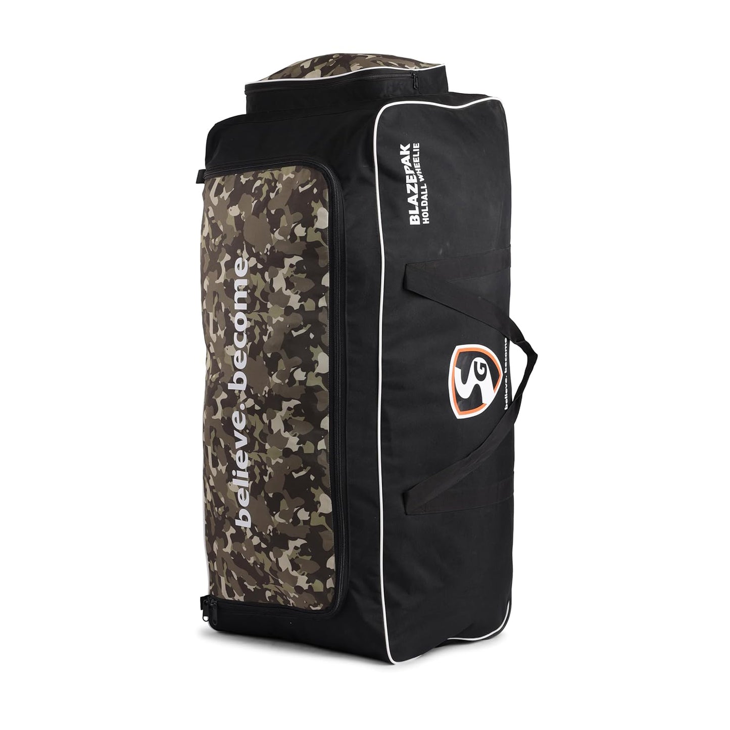 SG Blazepak Holdall Wheelie Cricket Kit Bag – Spacious Wheeled Kit Bag with Heavy-Duty Base, Bat Compartment, and Easy Mobility for Cricketers - Best Price online Prokicksports.com