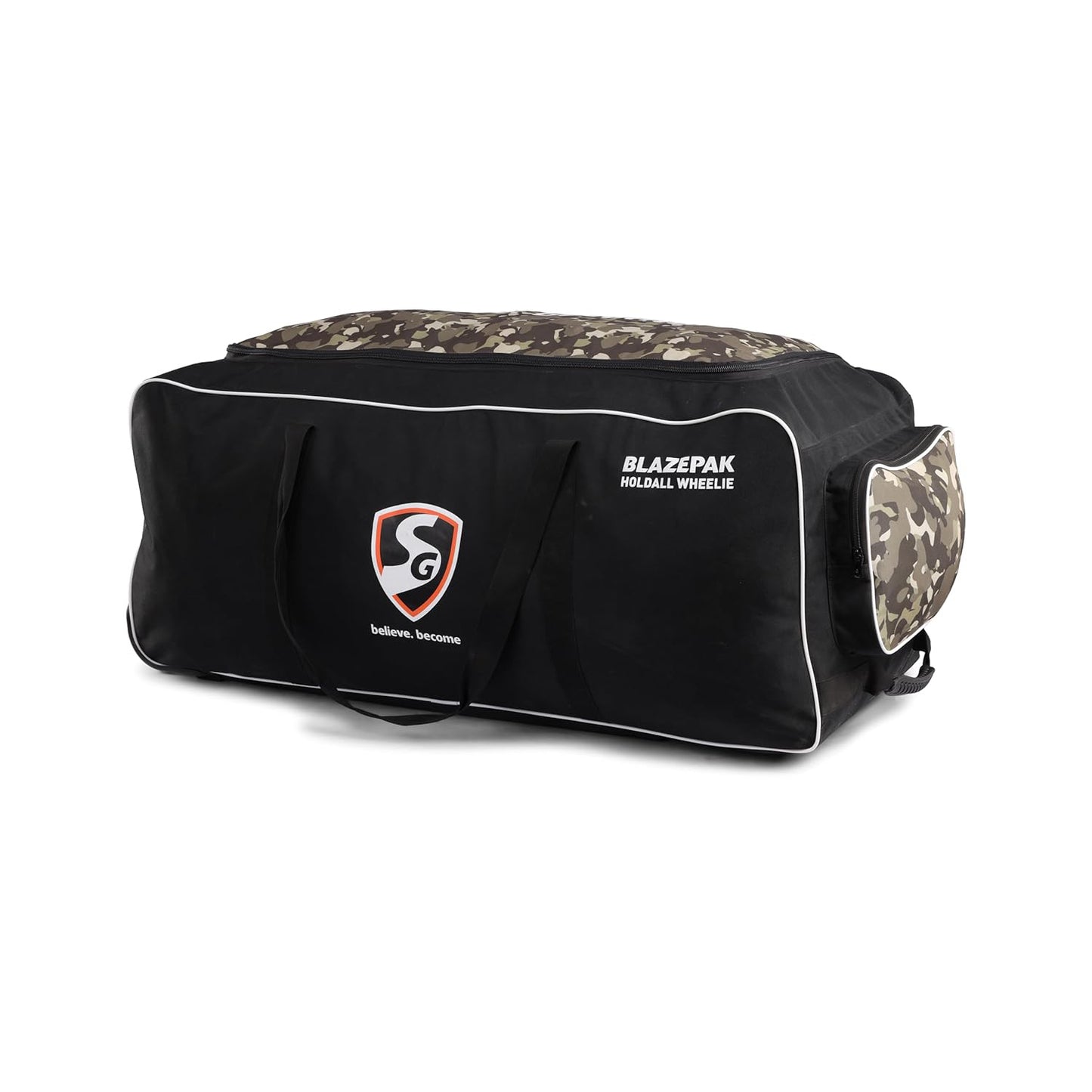SG Blazepak Holdall Wheelie Cricket Kit Bag – Spacious Wheeled Kit Bag with Heavy-Duty Base, Bat Compartment, and Easy Mobility for Cricketers - Best Price online Prokicksports.com