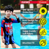 Airavat 1513 Kids Swimming Costume – Comfortable One-Piece Swimwear for Boys & Girls, Stretchable Fabric, Pool Training & Water Activities Use - Best Price online Prokicksports.com