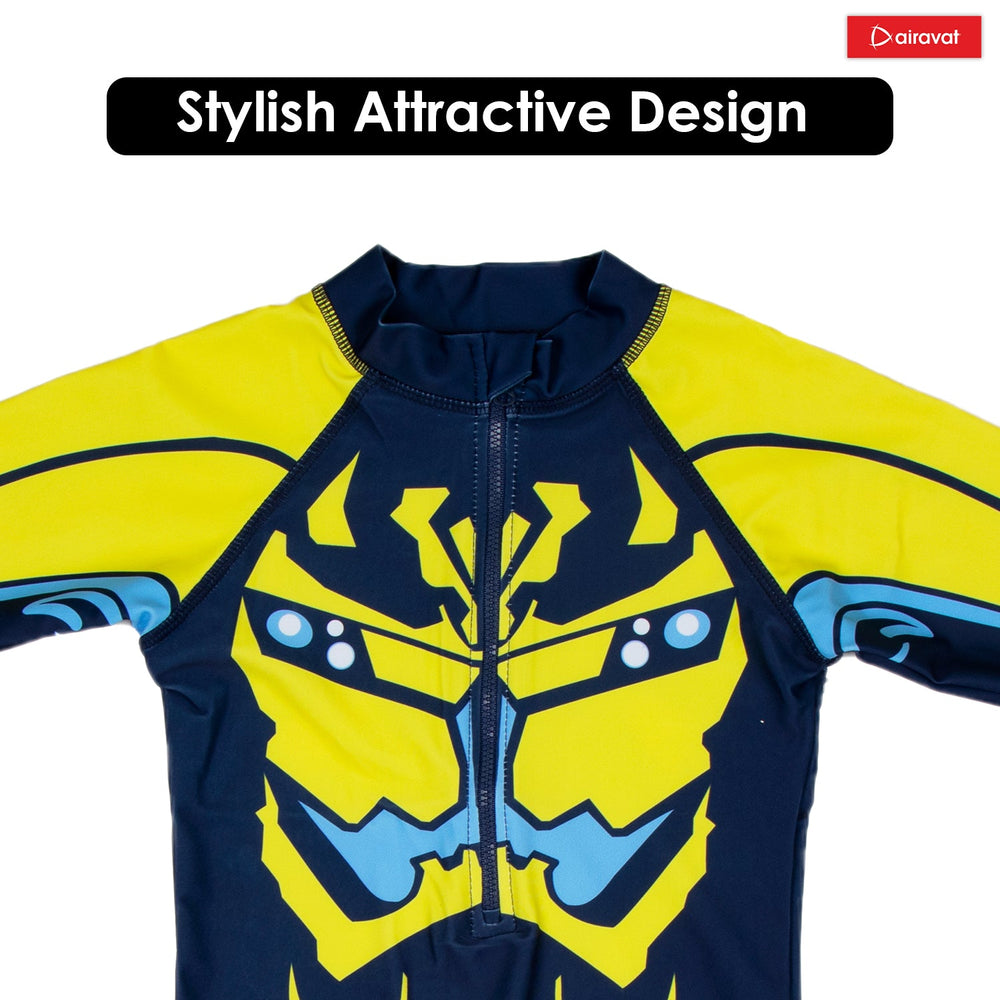 Airavat 1513 Kids Swimming Costume – Comfortable One-Piece Swimwear for Boys & Girls, Stretchable Fabric, Pool Training & Water Activities Use