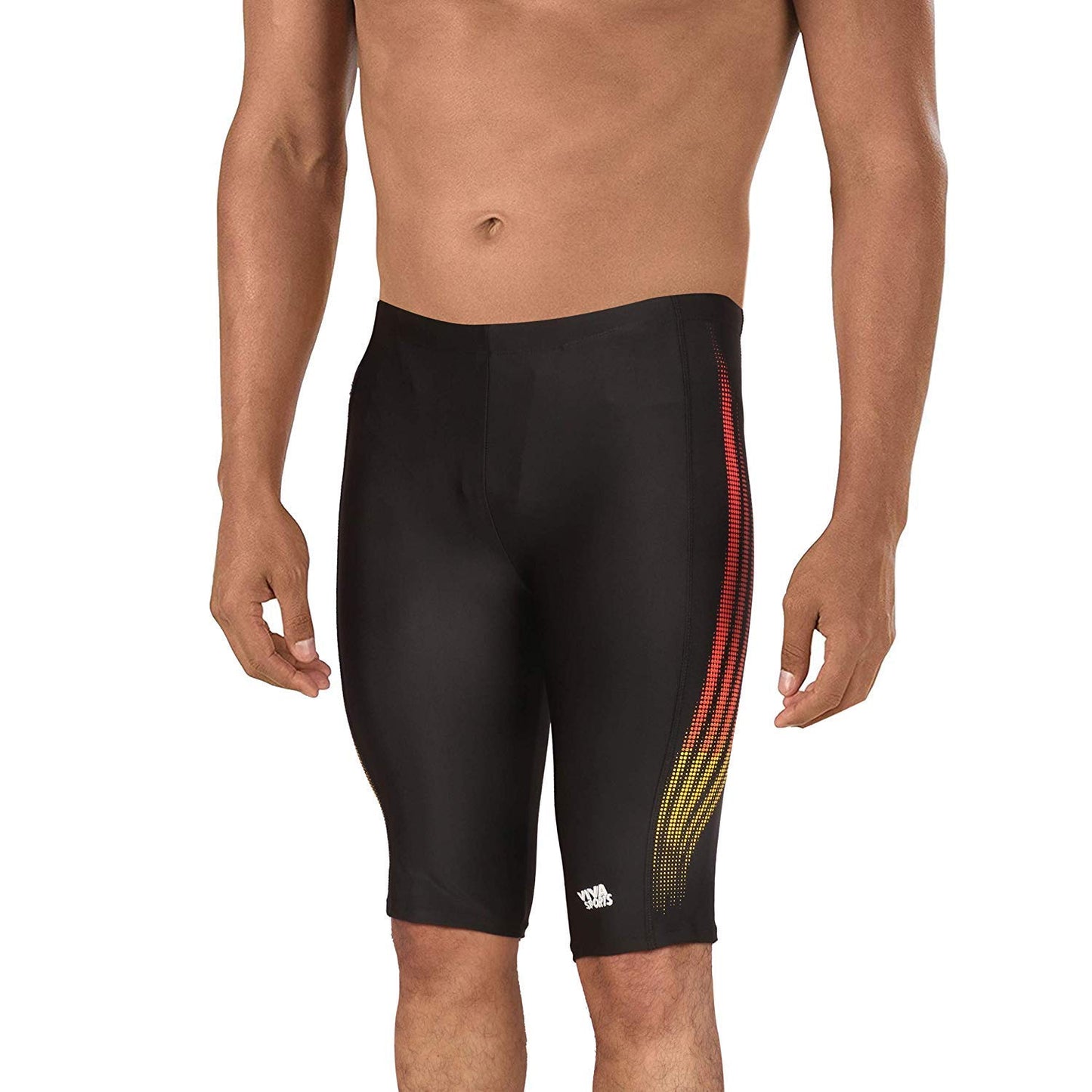 Viva Sports Swimwear Swimming Shorts Jammer for Men, Black/Red/Yellow - Best Price online Prokicksports.com