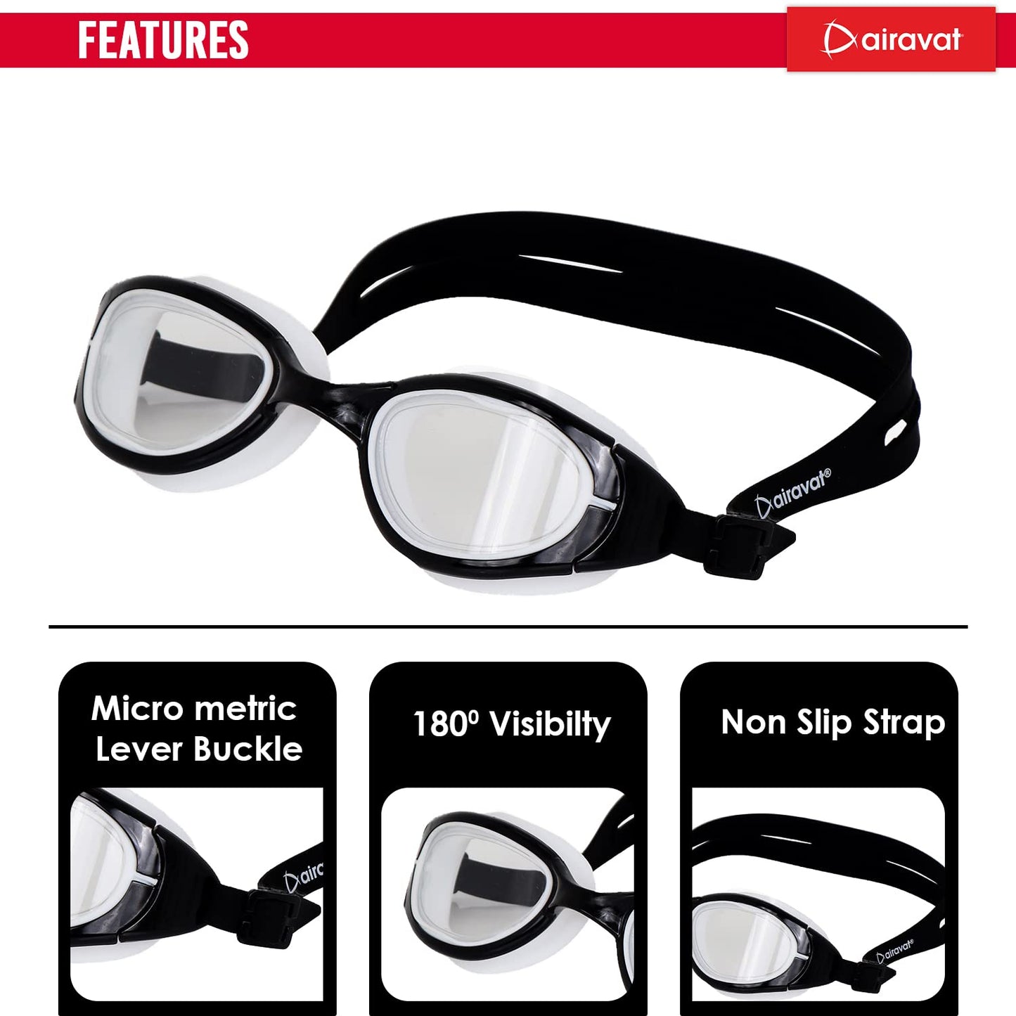 Airavat Breezo 1007 Swimming Goggles, Adult - Best Price online Prokicksports.com