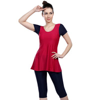 Airavat Brigid 5008 Women’s Swimming Frocksuit – Modest Full-Cover Swimwear with Skirt Design for Pool, Beach, Water Sports & Training Use - Best Price online Prokicksports.com