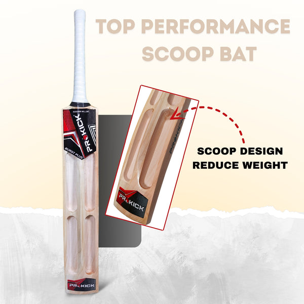 Prokick Burst Plus Kashmir Willow Scoop Cricket Tennis Ball Bat