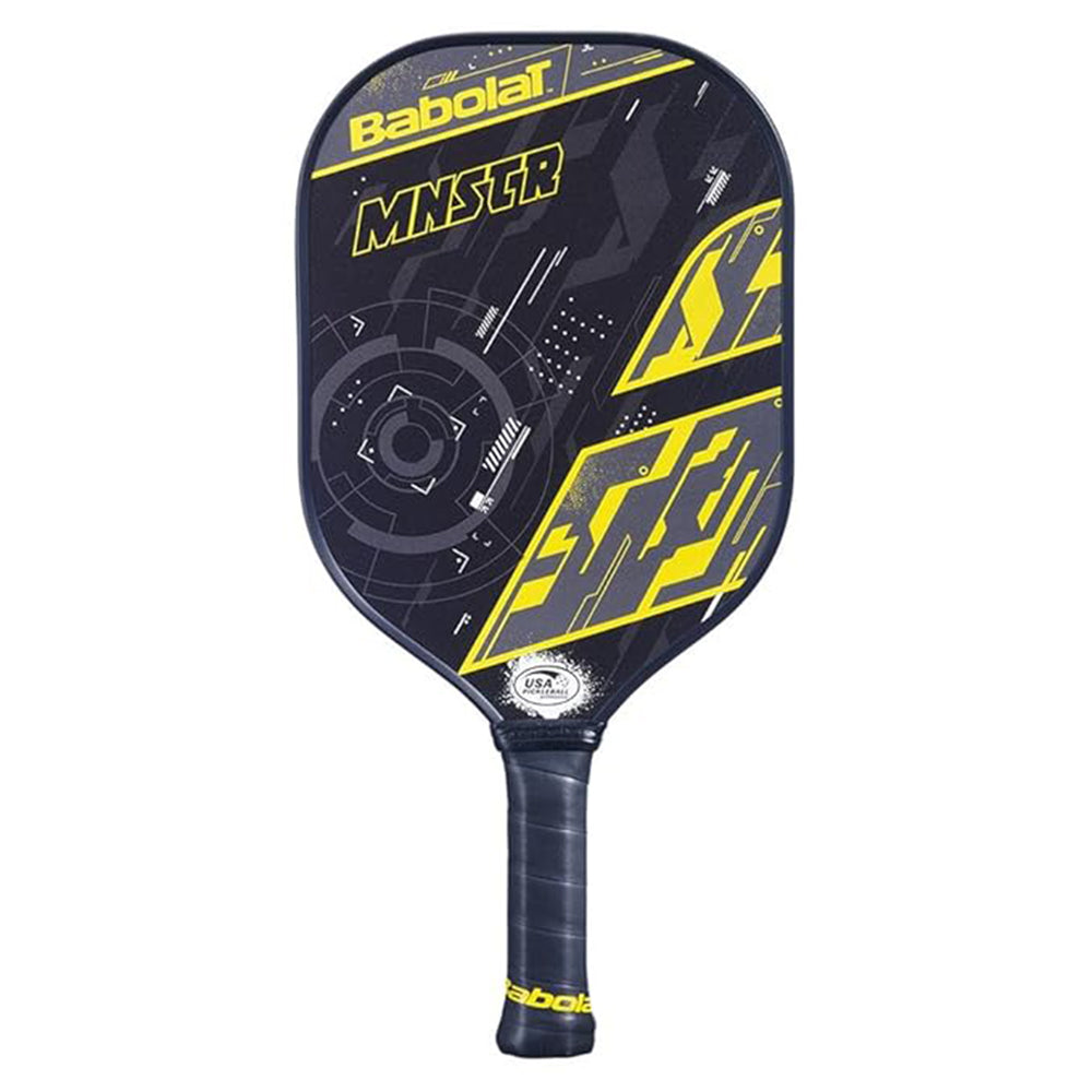 Babolat MNSTR Pickleball Paddle, Lightweight Black/Yellow - High Power & Control, 230 Grams, Ideal for All Skill Levels