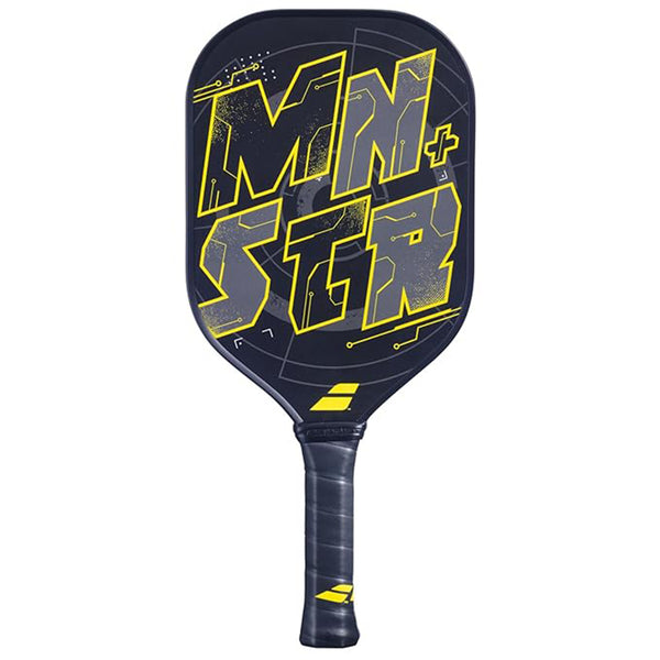 Babolat MNSTR+ Pickleball Paddle, Black/Yellow - 230g | Lightweight, High Power & Precision for All Skill Levels