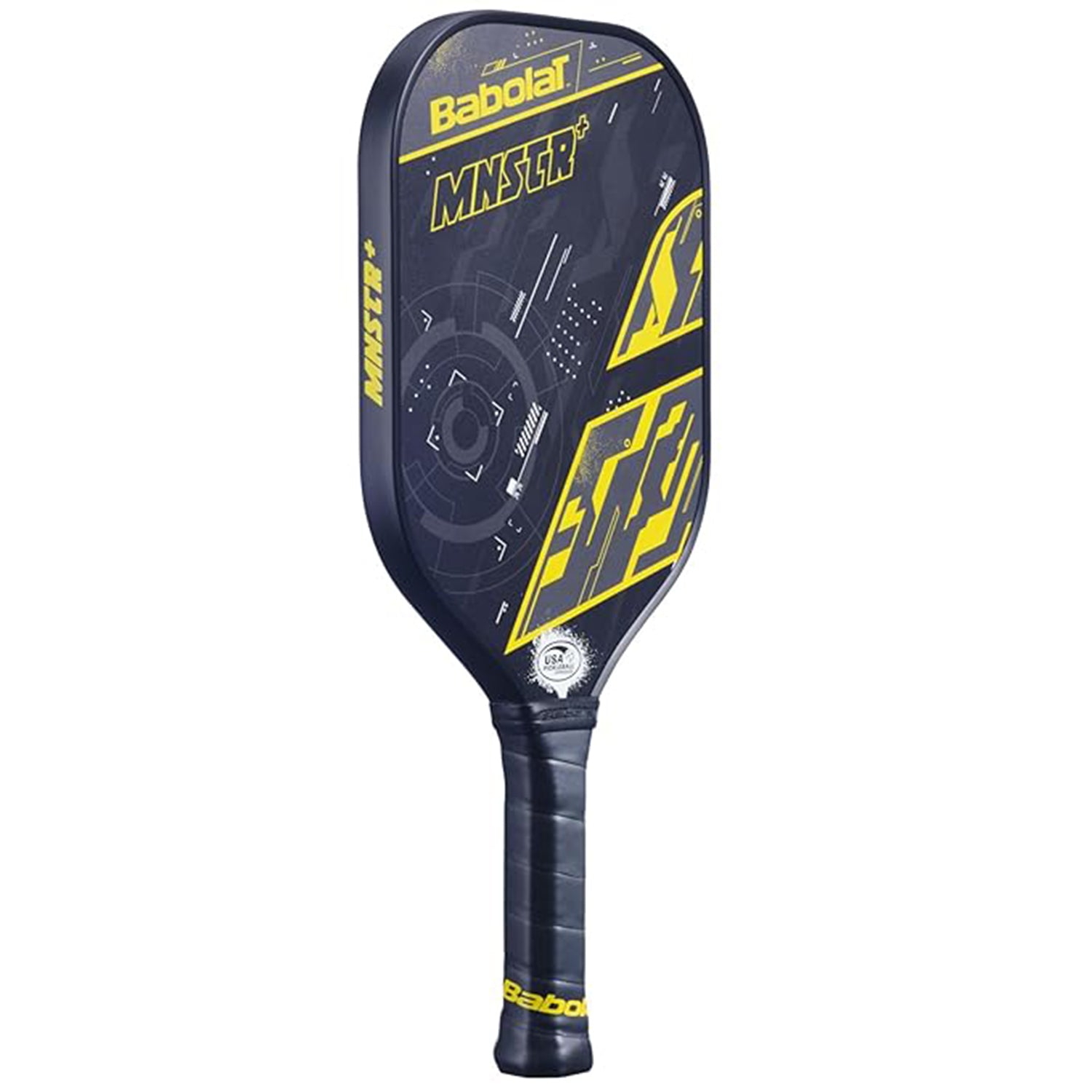 Babolat MNSTR+ Pickleball Paddle, Black/Yellow - 230g | Lightweight, High Power & Precision for All Skill Levels - Best Price online Prokicksports.com