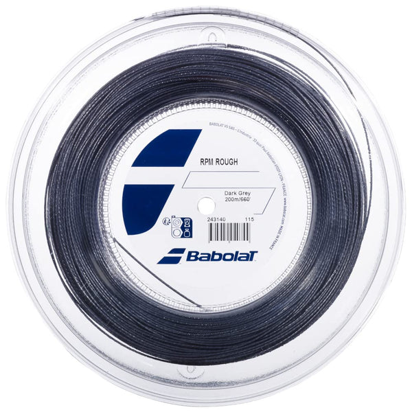 Babolat RPM Rough 200M Tennis String Reel, Dark Grey