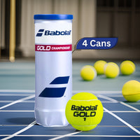 Babolat Gold Championship X3 Tennis Ball – 4 Can (12 Balls), ITF/USTA Approved, Pressurized All‑Court Ball, High‑Visibility Felt, Durable Rubber Core - Best Price online Prokicksports.com