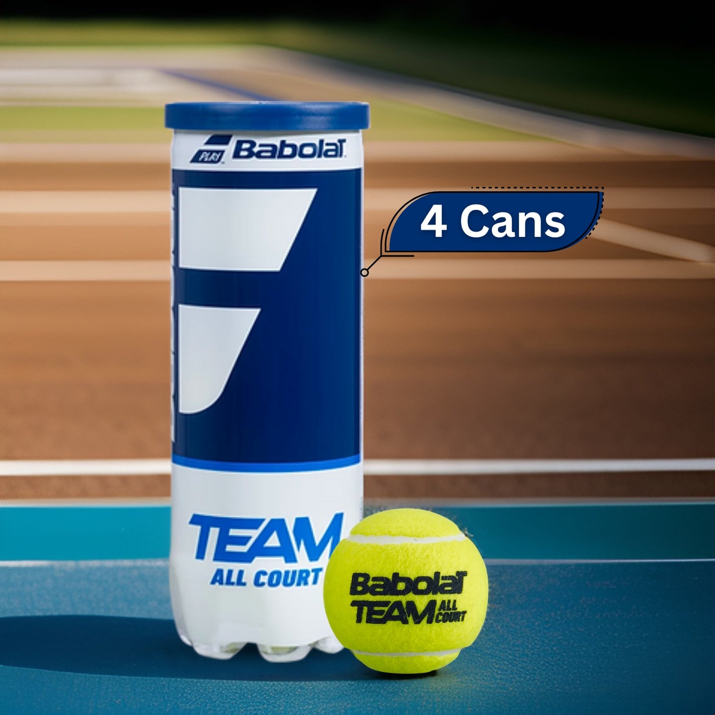 Babolat Team All Court Tennis Balls Dozen (4 Cans) - Best Price online Prokicksports.com