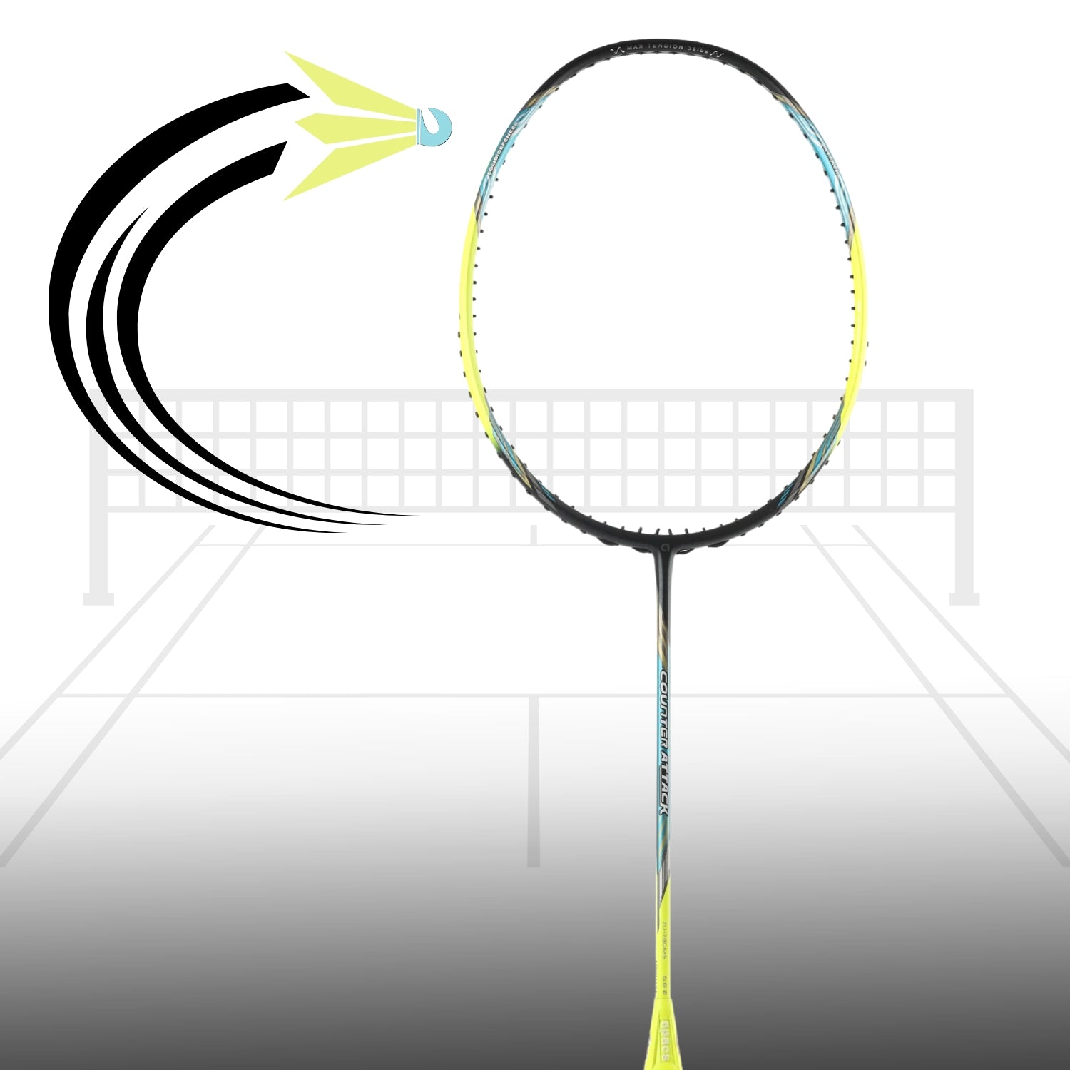 Apacs Counter Attack Matt Finish Badminton Racket - without Cover - Best Price online Prokicksports.com