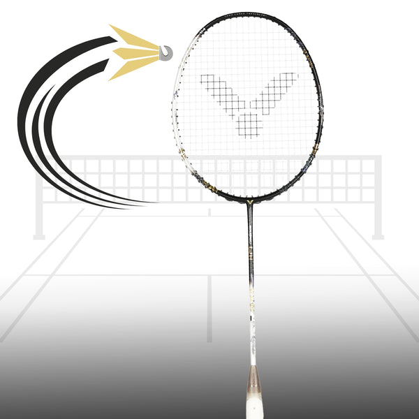 Victor Auraspeed LJH 4U6 Unstrung Badminton Racquet – Bright Silver, Lightweight Unstrung Racket for Speed, Control, and Precision Play for Intermediate Players