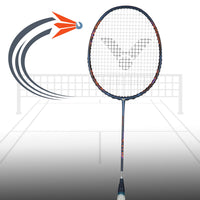 Victor DriveX 10 Metallic Unstrung Badminton Racquet – 4U5 Unstrung Racket in Limoges Blue for Stability, Control & Precision for Intermediate to Advanced Players - Best Price online Prokicksports.com