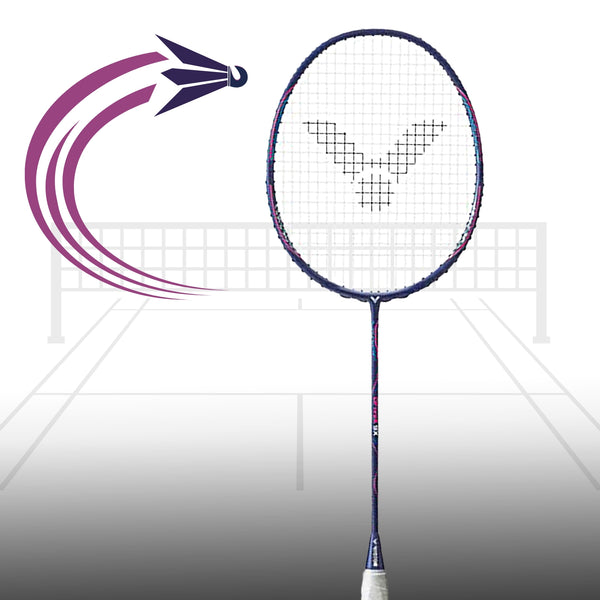 Victor DriveX 9X Unstrung Badminton Racquet – 4U5 Lightweight Racket in Sapphire for Advanced Players Seeking Speed, Control, Stability & Precision Play
