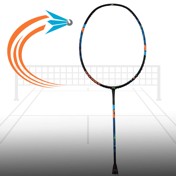Li-Ning AX Force Junior Badminton Racquet – G6 Grip, Lightweight & Durable, High Power & Control for Young Players (Black/Blue)