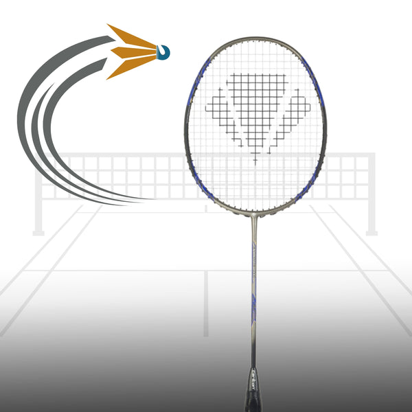 Carlton Carbotec 2100 High Flex Strung Badminton Racquet – Grey | Lightweight Graphite Frame | Power & Control for Intermediate Players