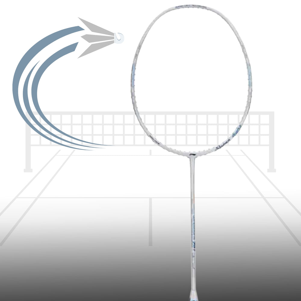 Li-Ning Windstorm 79 S Badminton Racquet – Ultra-Lightweight 79g, G6 Grip, Unstrung for Speed & Precision (Pearl White)