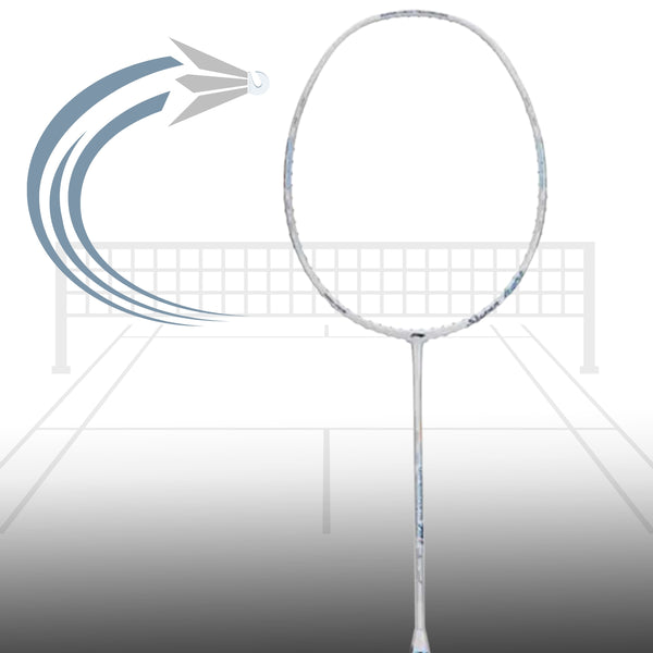 Li-Ning Windstorm 79 S Badminton Racquet – Ultra-Lightweight 79g, G6 Grip, Unstrung for Speed & Precision (Pearl White)