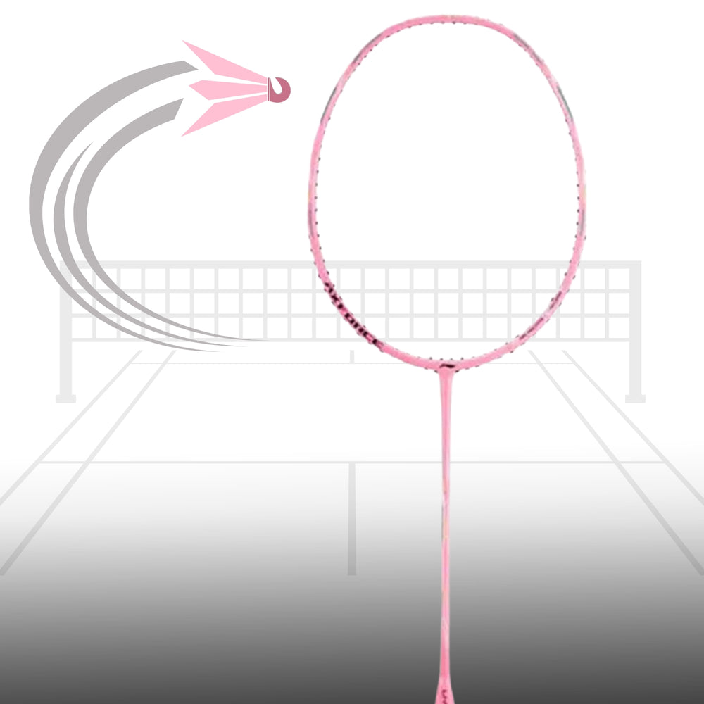 Li-Ning Axforce 30 EX Light Badminton Racquet – Ultra-Lightweight, 5G6 Grip, Unstrung for Speed & Control (Light Pink)