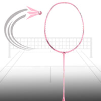 Li-Ning Axforce 30 EX Light Badminton Racquet – Ultra-Lightweight, 5G6 Grip, Unstrung for Speed & Control (Light Pink) - Best Price online Prokicksports.com