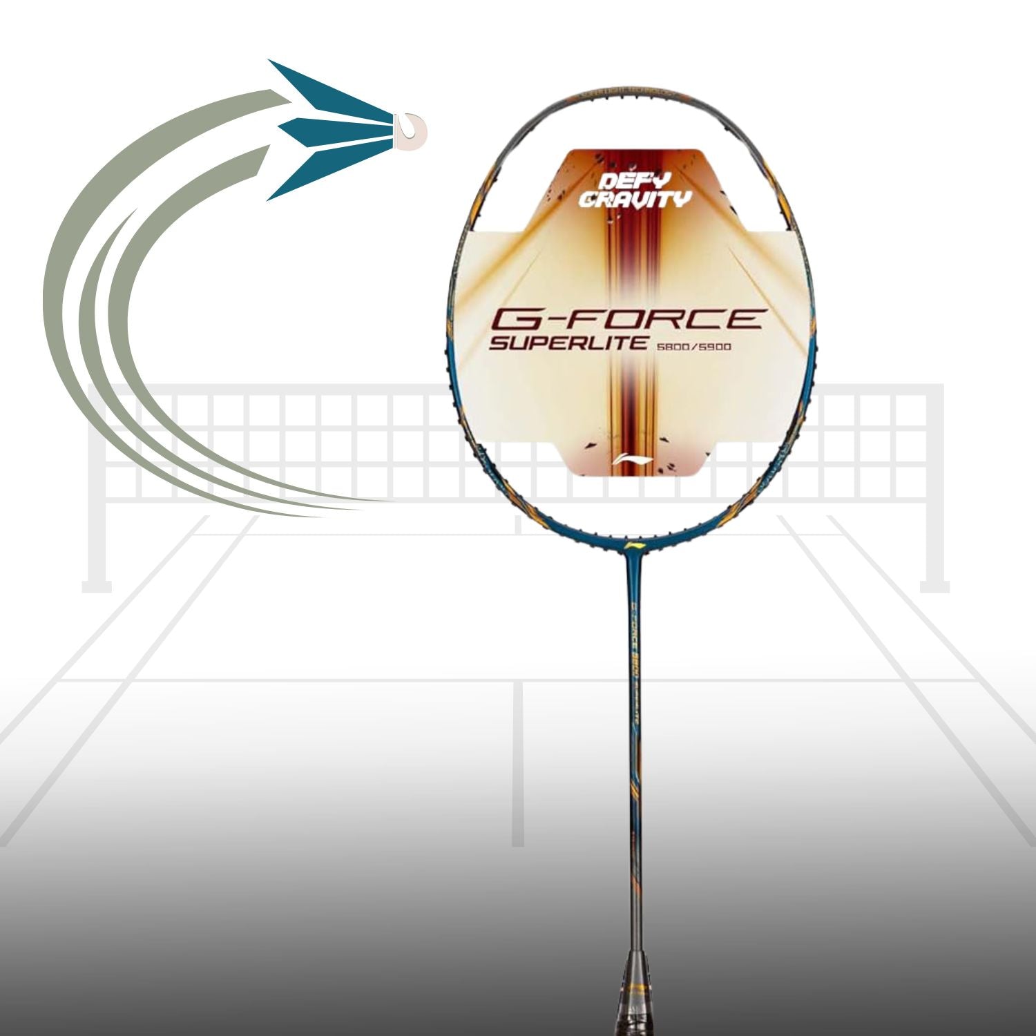 Li-Ning G-Force 5800 Superlite Badminton Racket | Ultra-Light 5U6 | Unstrung Racquet for Precision & Power - Best Price online Prokicksports.com