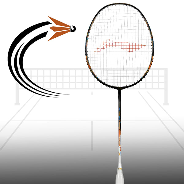 Li-Ning Air-Force 78 G3 Unstrung Badminton Racket | Lightweight 78 Grams | G6 Grip | Merlot/White/Amber | Power & Speed for Professionals