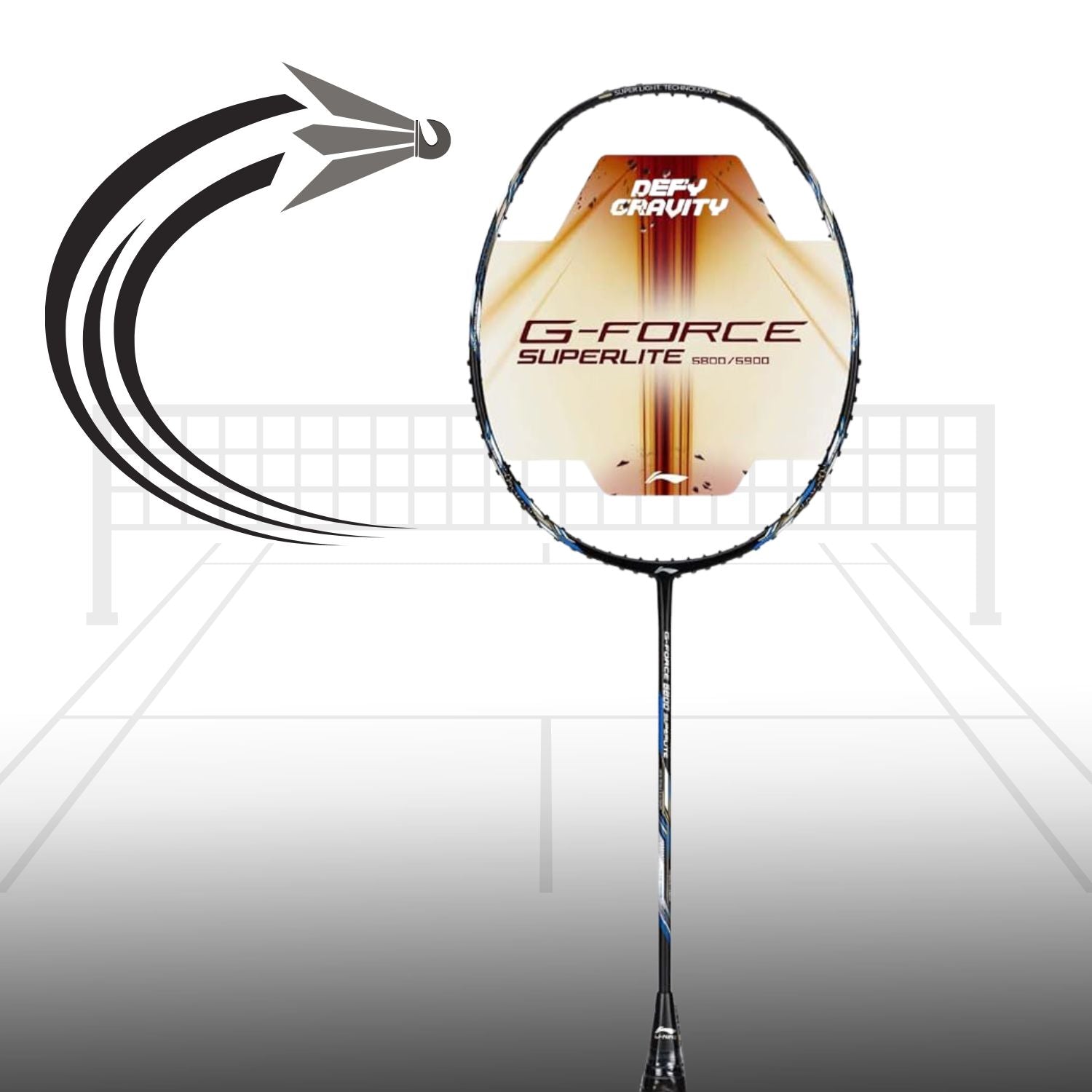 Li-Ning G-Force 5800 Superlite Badminton Racket | Ultra-Light 5U6 | Unstrung Racquet for Precision & Power - Best Price online Prokicksports.com