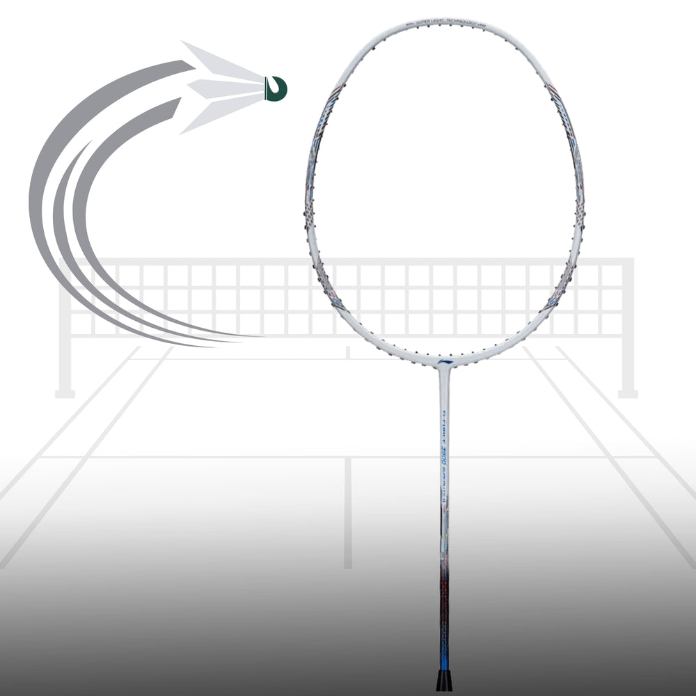 Li-Ning G-Force 3900 Superlite II Carbon-Fiber Strung Badminton Racquet – Lightweight Professional Racket with Free Full Cover