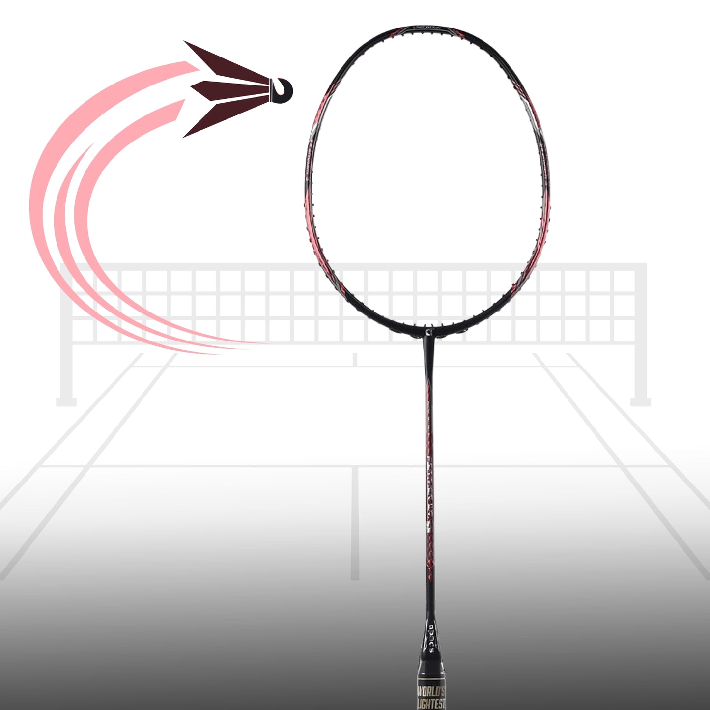 Apacs Feather Weight 55 Unstrung Badminton Racket (8U-G2) - Best Price online Prokicksports.com