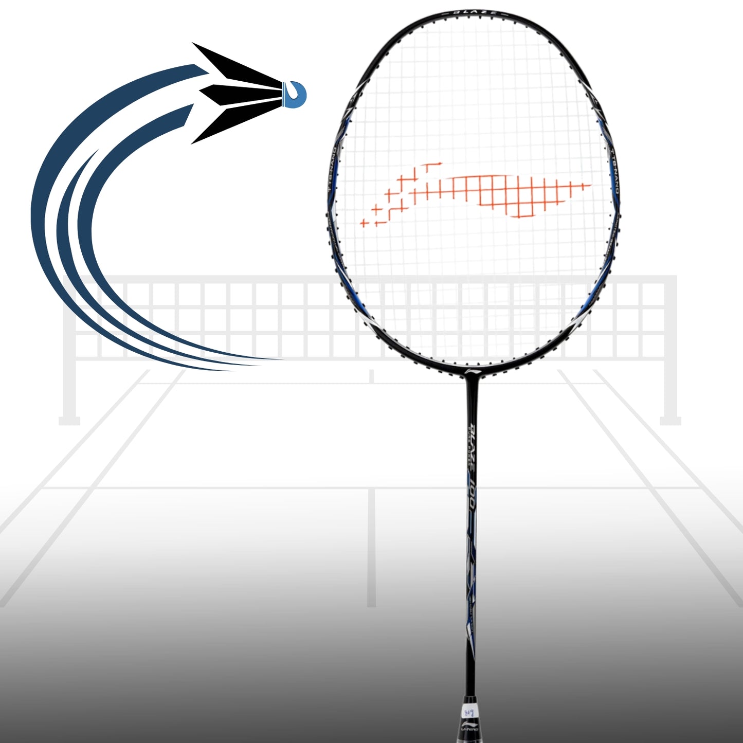 Li-Ning BLAZE 100 Strung Badminton Racquet, 84g