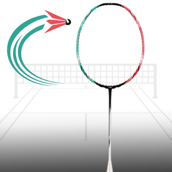 Li-Ning Halbertec 7000 Badminton Racquet - Unstrung, 3U Weight, G5 Grip, Even Balance, High-Density Carbon Fiber, Professional Level