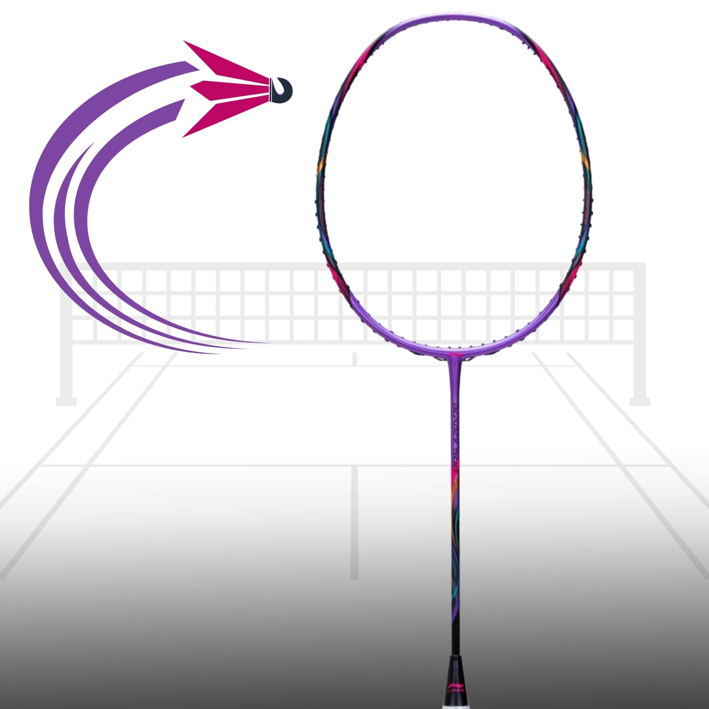 Li-Ning Bladex 500 Unstrung Badminton Racquet, Purple/Black - Best Price online Prokicksports.com